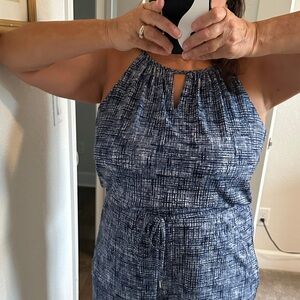Roz & Ali Navy Patterned Jumpsuit